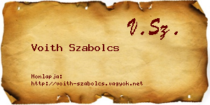 Voith Szabolcs névjegykártya
