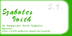 szabolcs voith business card
